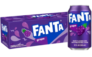 Fanta Grape 12x355ml – fruchtige Traubenlimonade in der handlichen 355-ml-Dose.