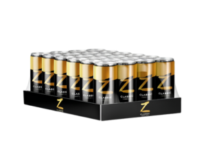 Hot Blood Z Classic Energy Drink 24x250ml – klassischer Energy Drink im handlichen 250-ml-Format für den gekühlten Einzelverkauf.