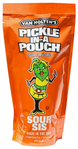 Van Holten´s Pickle in a Pouch Sour Sis 12x242g – sauer eingelegte Gurke im praktischen Einzelbeutel.