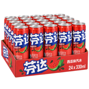 Fanta Watermelon 24x330ml – fruchtige Wassermelonen-Limonade in der handlichen 330-ml-Dose.