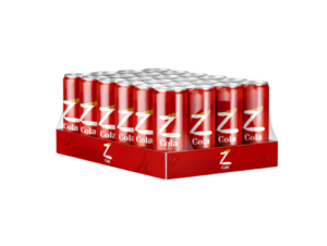 Hot Blood Z Cola 24x330ml – klassisches Cola-Erfrischungsgetränk im 330-ml-Format für den gekühlten Einzelverkauf.